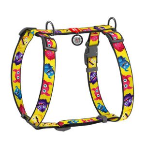 WAUDOG NYLON DOG H-HARNEESS QR FURRY MONSTERS