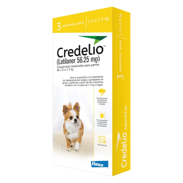 CREDELIO TABLETA AMARILLA 1.3 - 2.5 KG / 56.25 MG