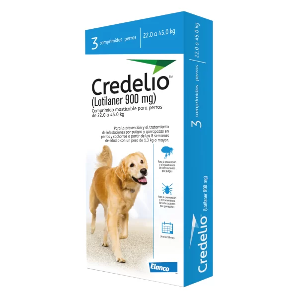 CREDELIO TABLETA CELESTE 22 - 45 KG / 900 MG