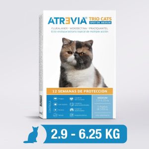 ATREVIA CATS MEDIUM PIPETA 2.9 A 6.25 KG 0.89 ML