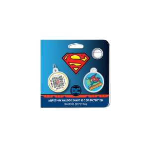 WAUDOG PLACA DE IDENTIFICACIÓN SMART ID SUPERHÉROES LOGO MANIA 1 DC COMICS