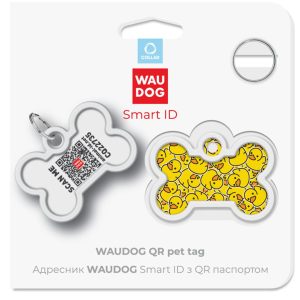 WAUDOG PLACA DE IDENTIFICACIÓN SMART ID DUCKLE HUESO