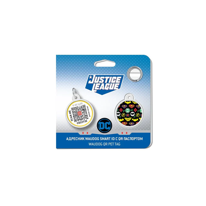 WAUDOG PLACA DE IDENTIFICACIÓN SMART ID SUPERHÉROES LOGO MANIA 1 DC COMICS